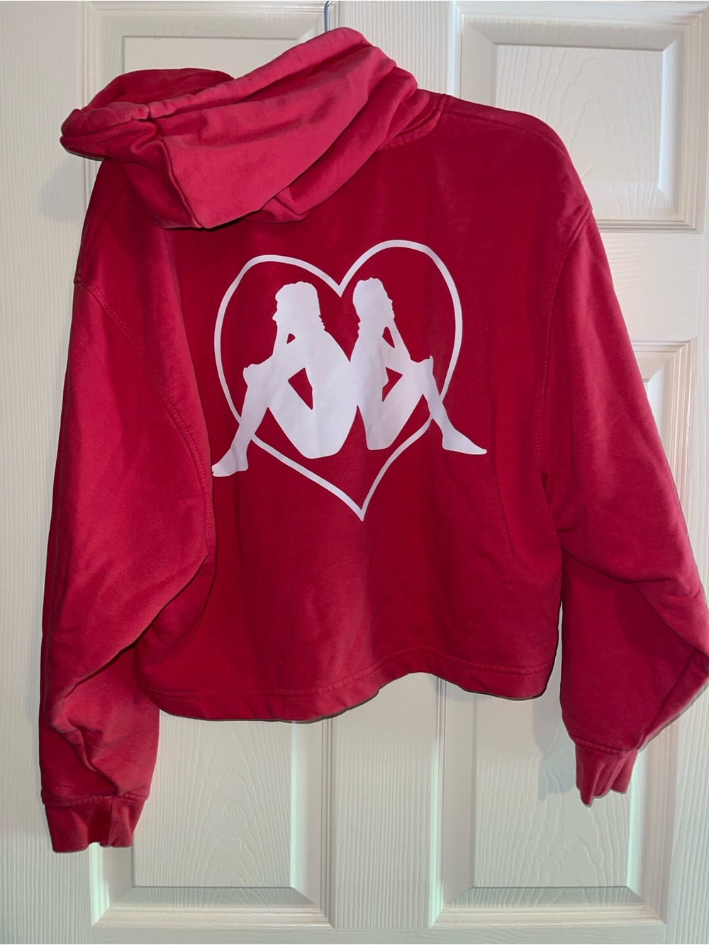Kappa Red Pullover Hoodie with Logo Tag